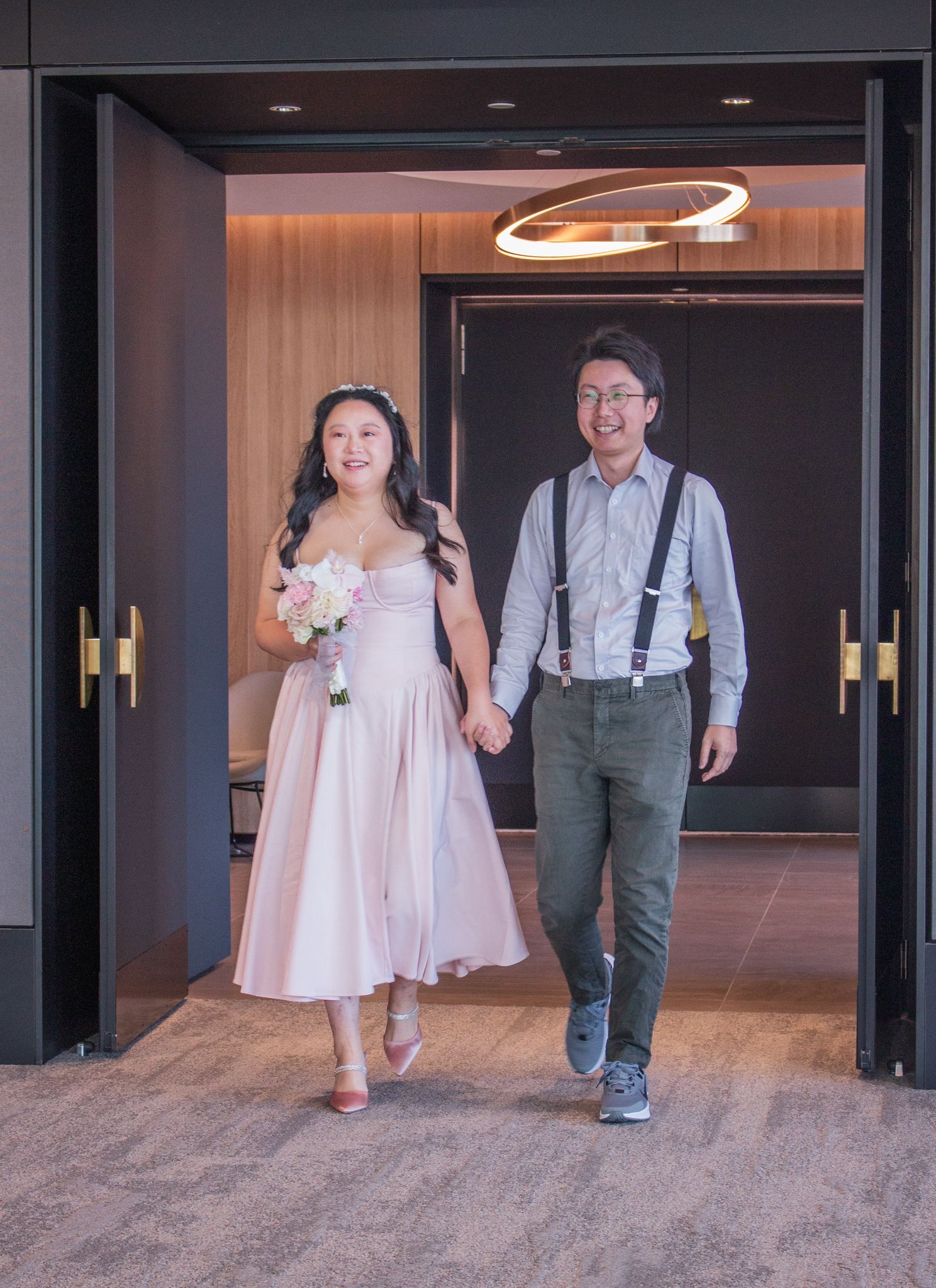 a photo of a couple at the ceremony on their wedding day