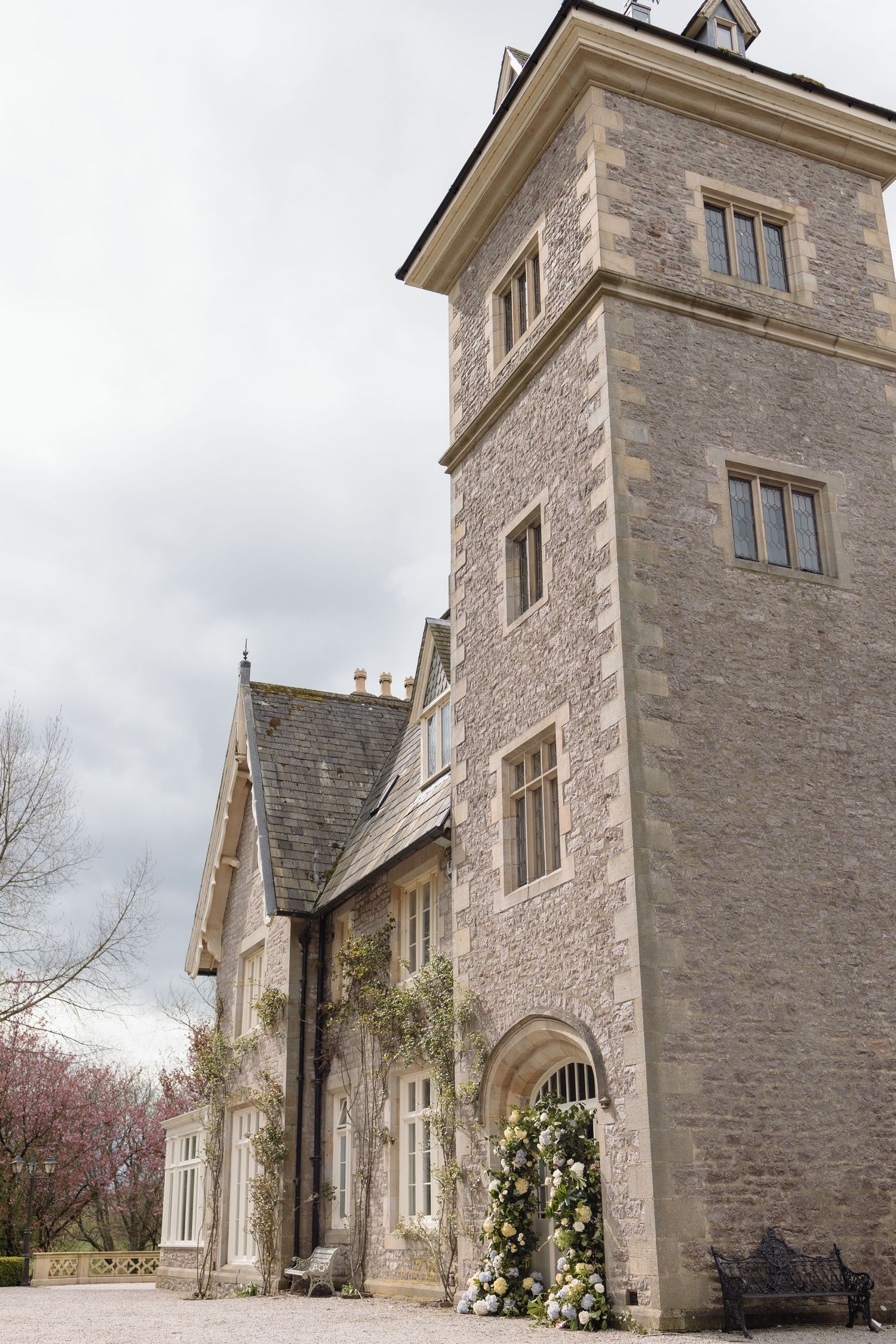 Front view of casterton grange from the car park. Photographed by a Cheshire wedding photographer in the spring 2026