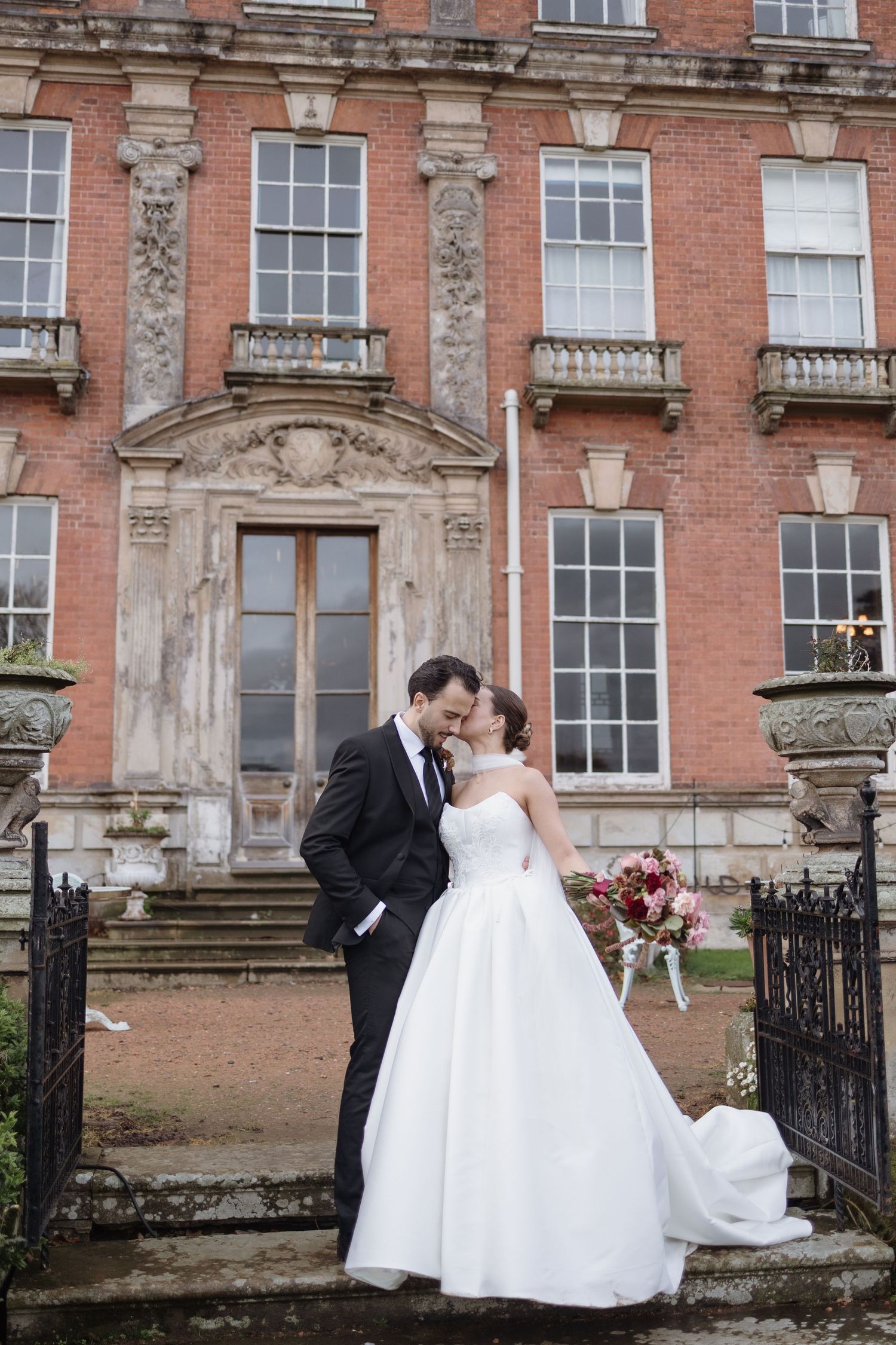 sweet moment shared with couple - Cheshire wedding photography
