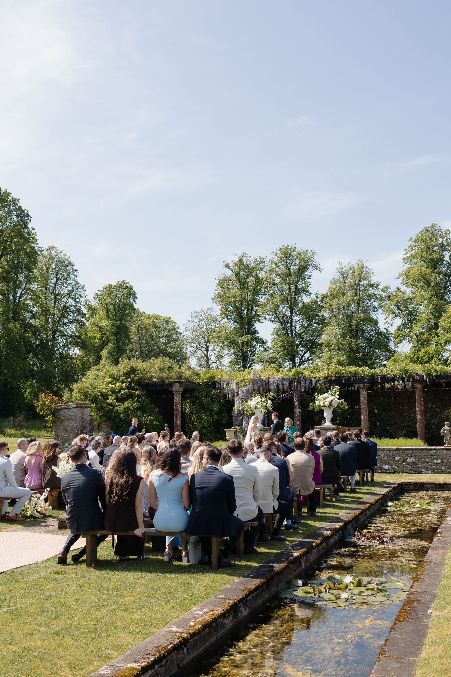 Italian garden wedding ceremony