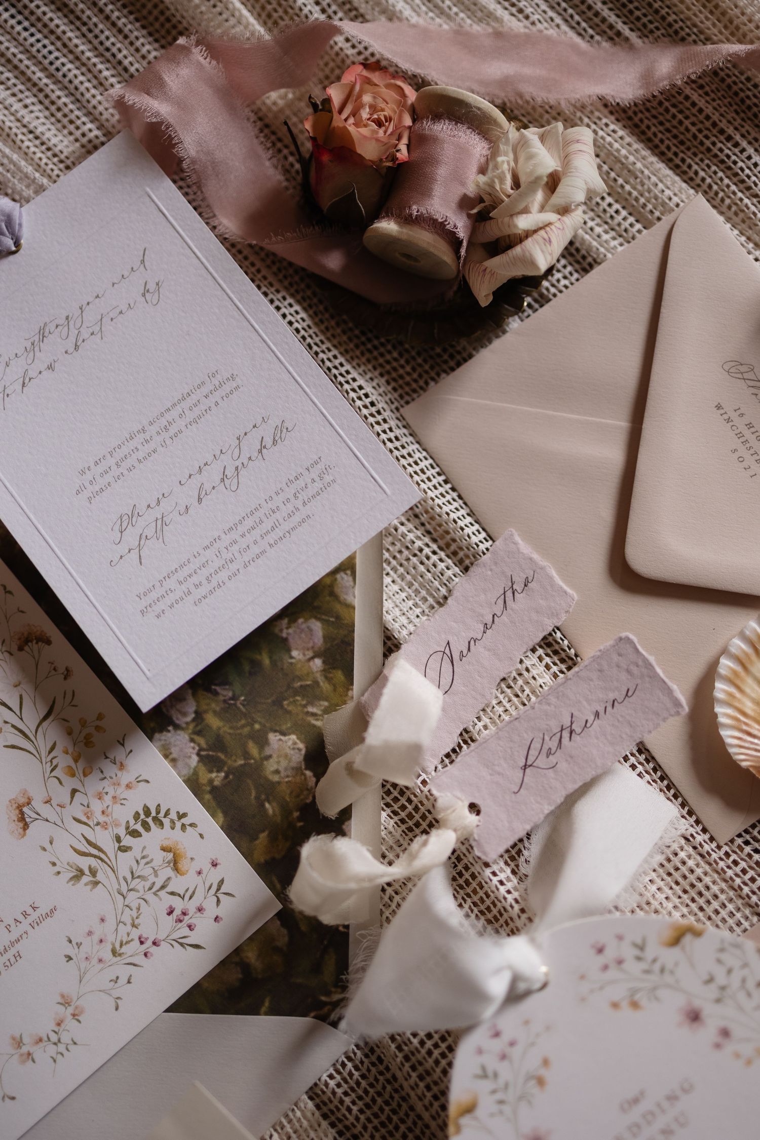 wedding invitations at Holesfoot cumbria