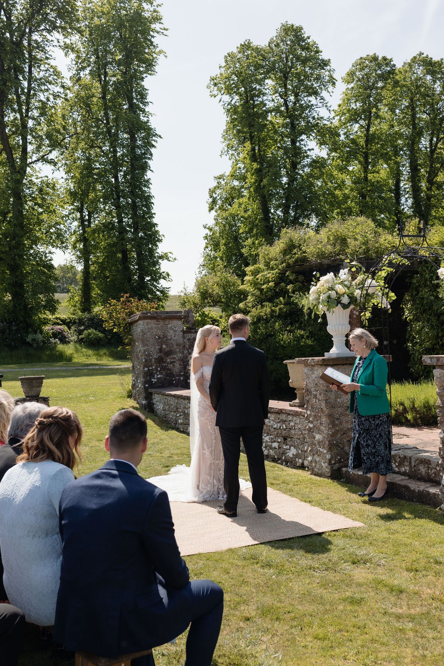 Italian garden ceremony - Holesfoot - Bride and Groom
