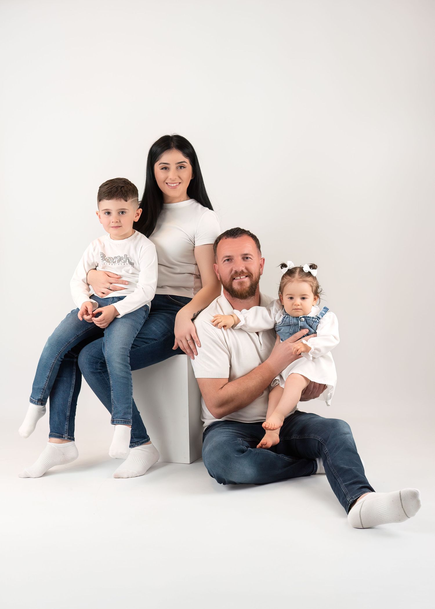 Family and newborn photography session in studio in Gravesend Kent with parents and baby