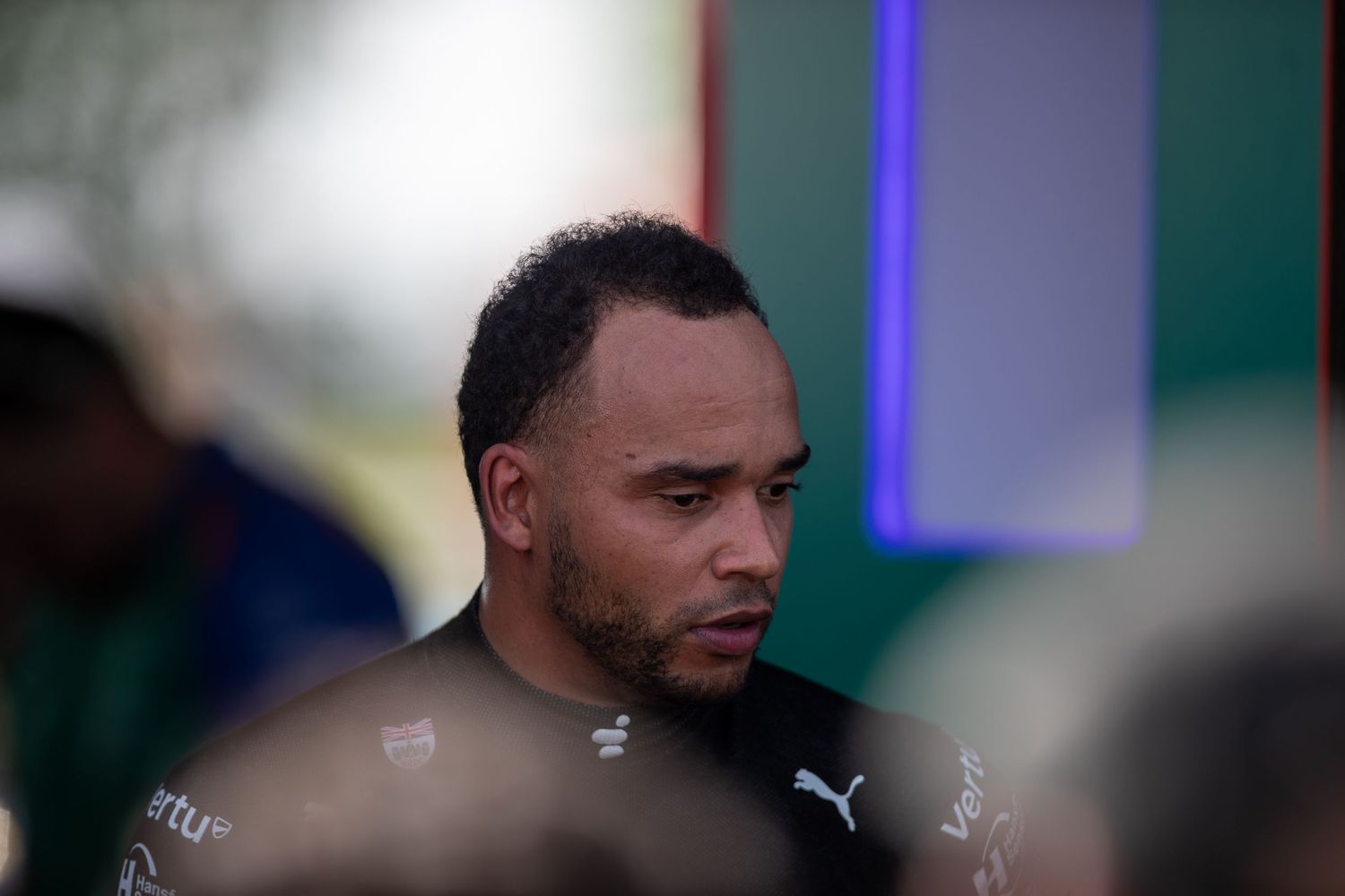 Nicolas Hamilton in the garage at BTCC Snetterton