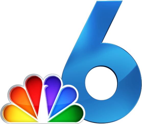 NBC Channel 6 logo featuring a large blue number 6 with the iconic NBC peacock symbol in rainbow colors.