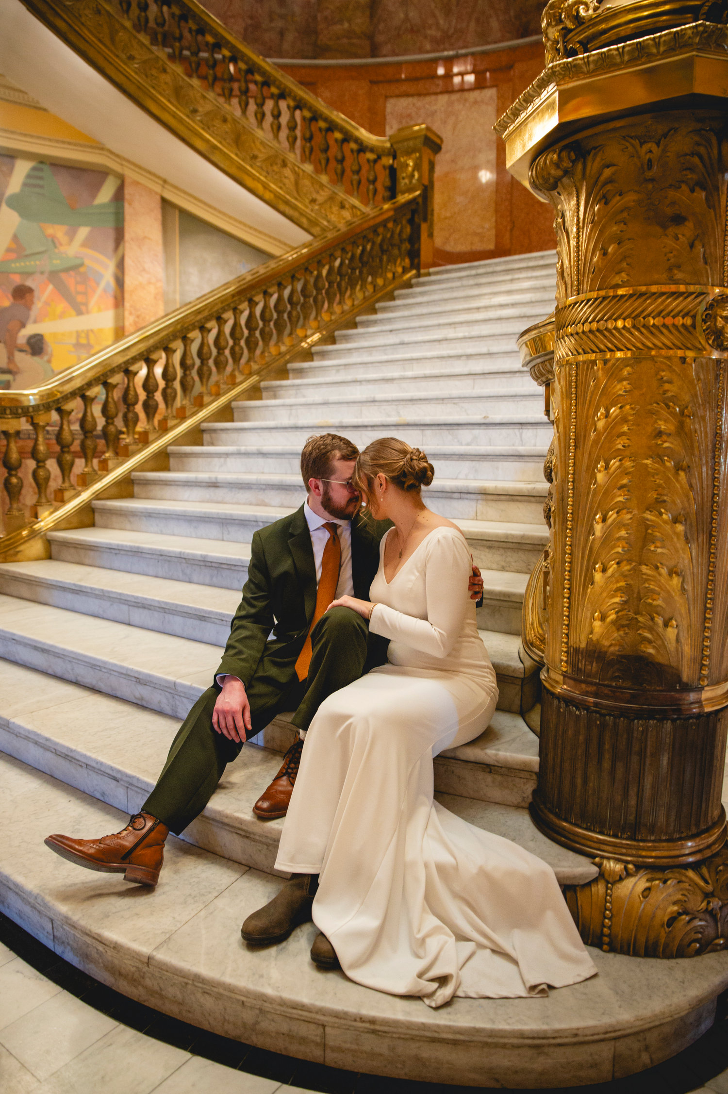 Romantic & Modern Downtown elopement for Meredith and Connor - Colorado