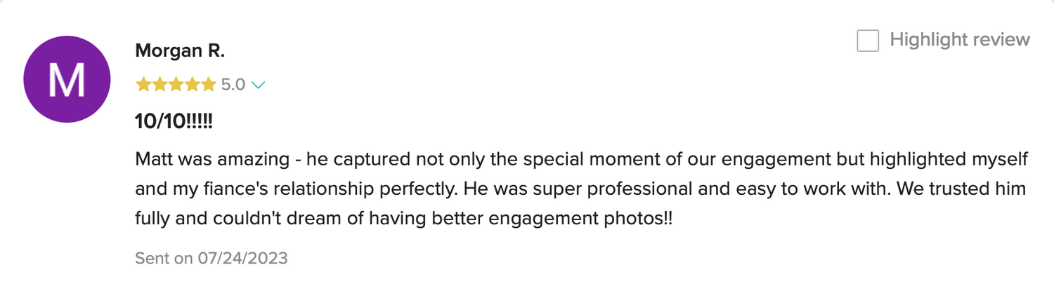 A social media post discussing engagement reveal planning.