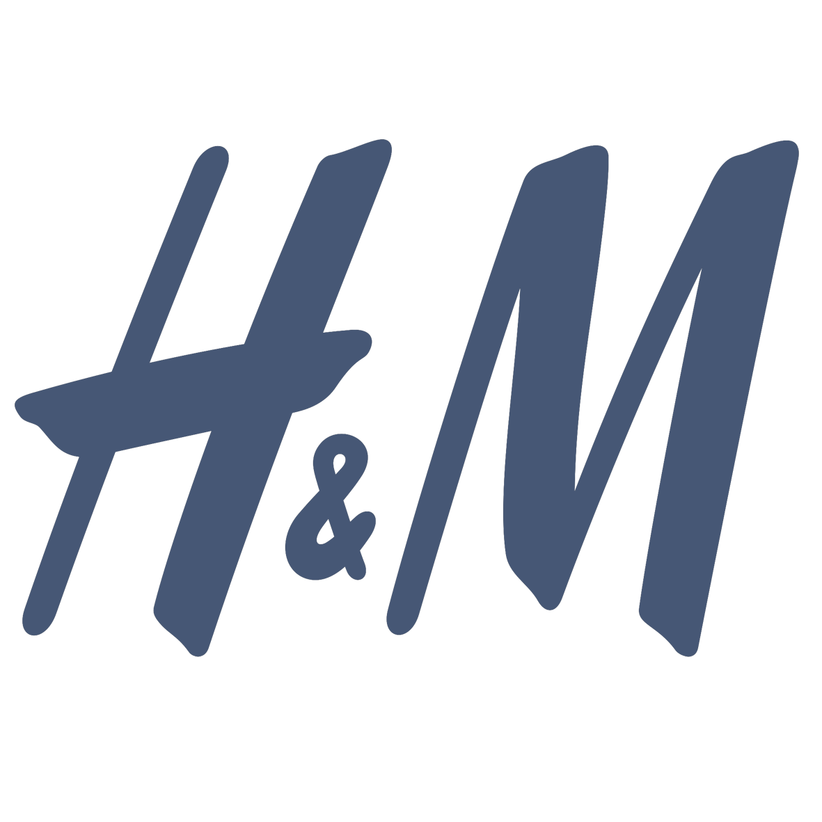 H&M navy blue logo on white background.