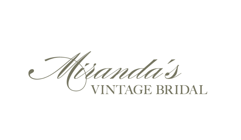 Elegant script logo for Alejandra's Vintage Bridal in gray calligraphy on white background.