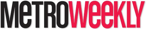 Metro Weekly logo with black and red typography on white background.