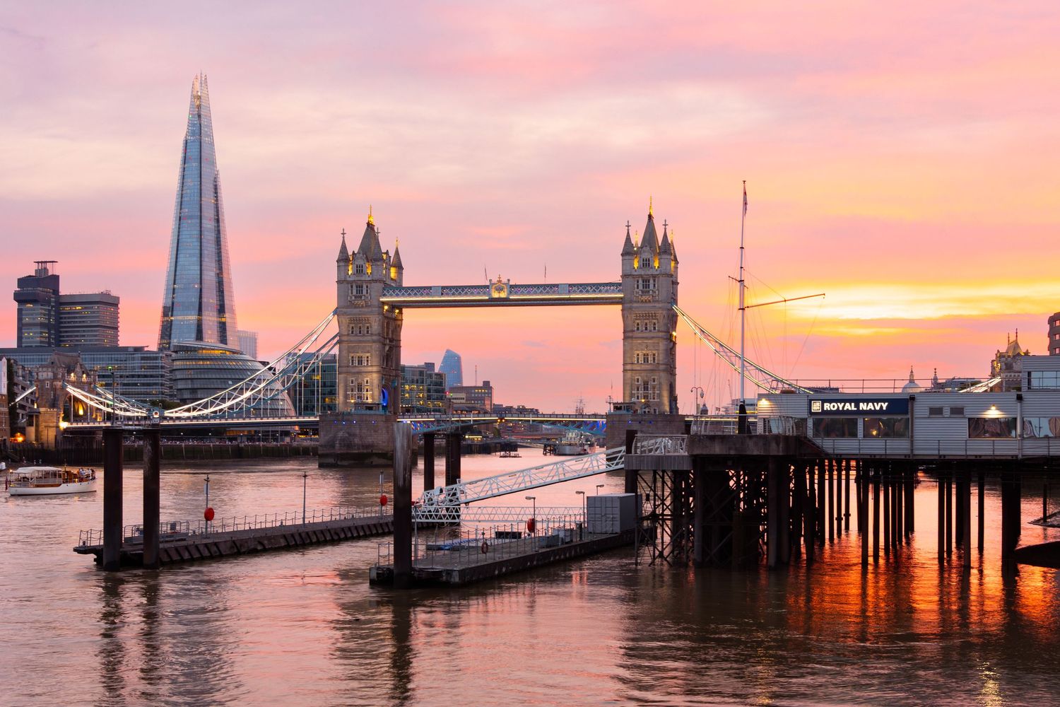 Sunset over Tower Bridge and The Shard by Kush Rattan Photography