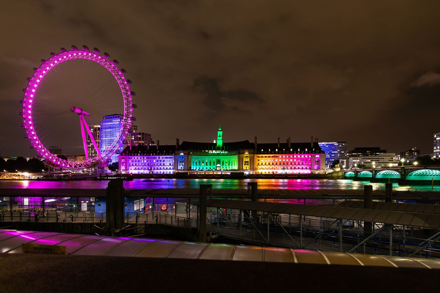 The London Eye, County Hall and Westminster bridge captured by Kush Rattan Photography