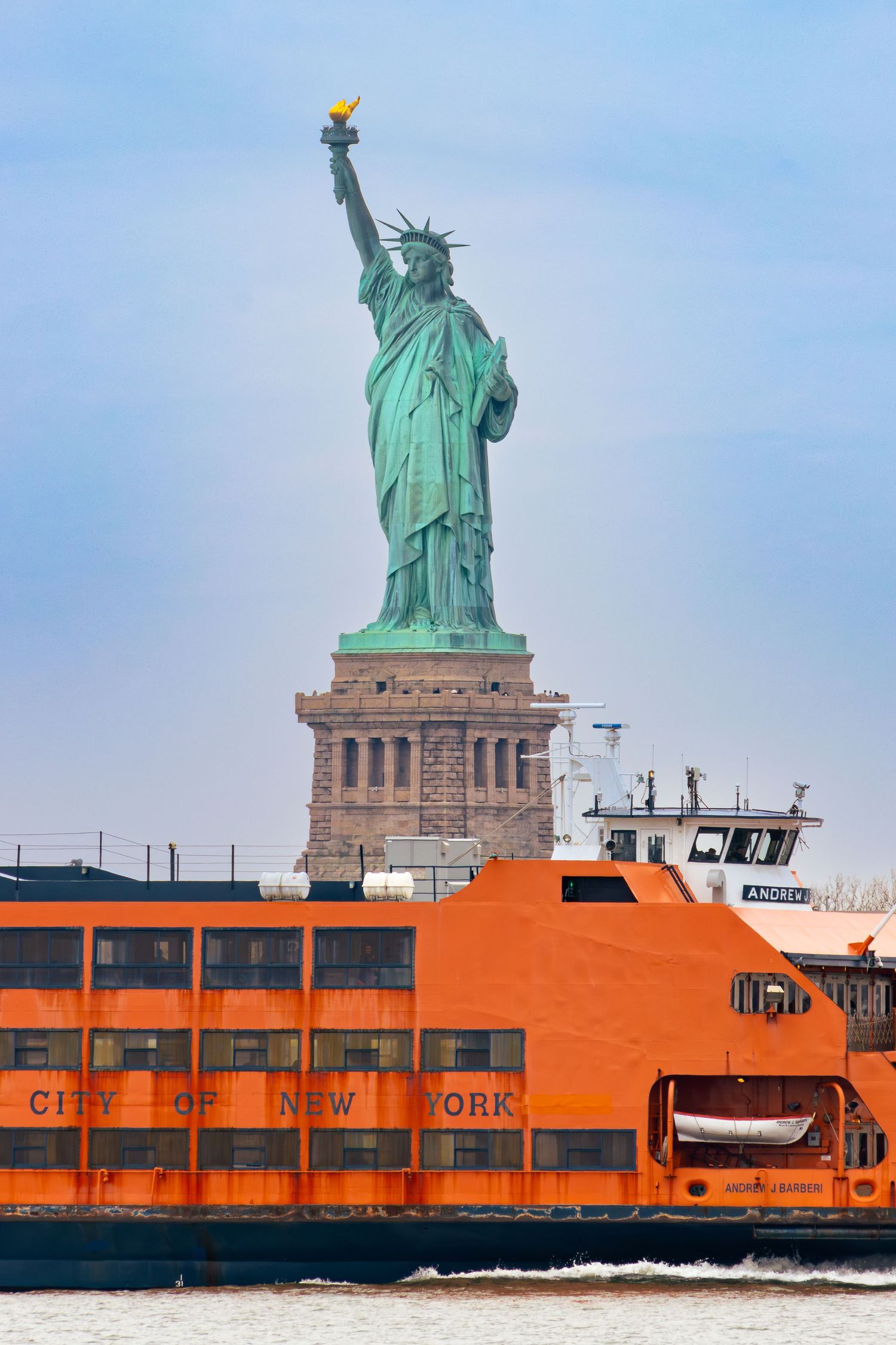 The Statue of Liberty Staten Island ferry taken from Governors Island Brooklyn Manhattan by Kush Rattan Photography.