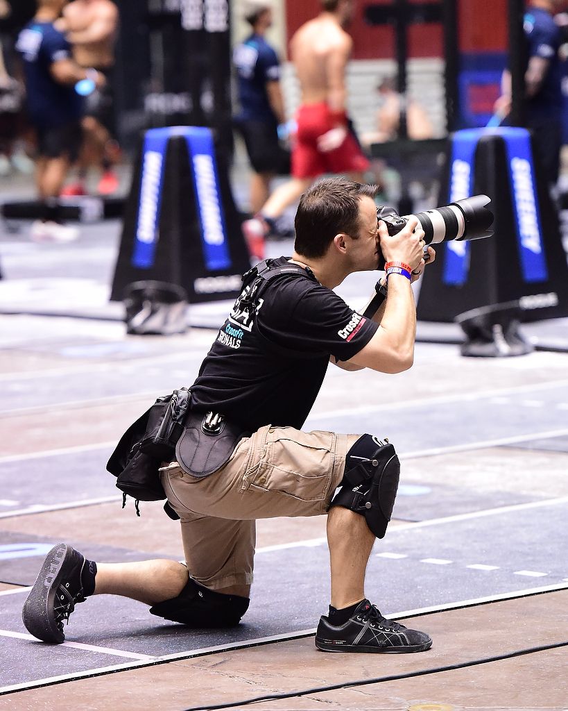 Tai Randall, Photographer, taking pictures during CrossFit Games