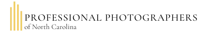 Professional Photographers of North America gold logo design on white background.