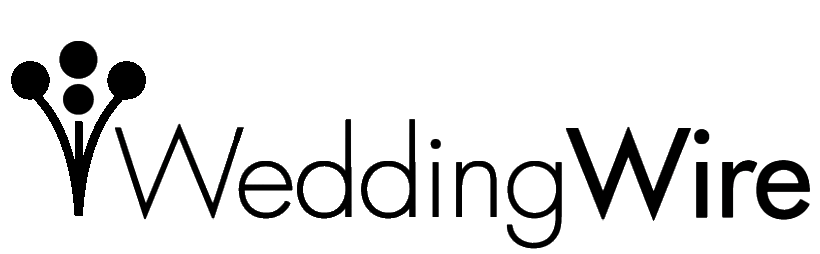 Black Wedding Wire logo text on transparent background.