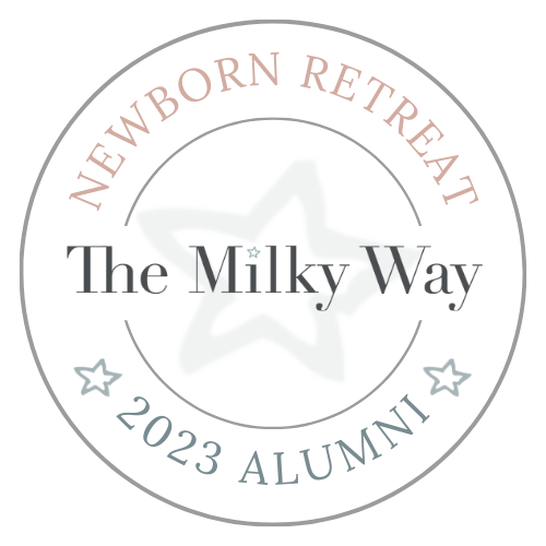 Elegant circular logo design for 'The Milky Way' with vintage typography and star accents.