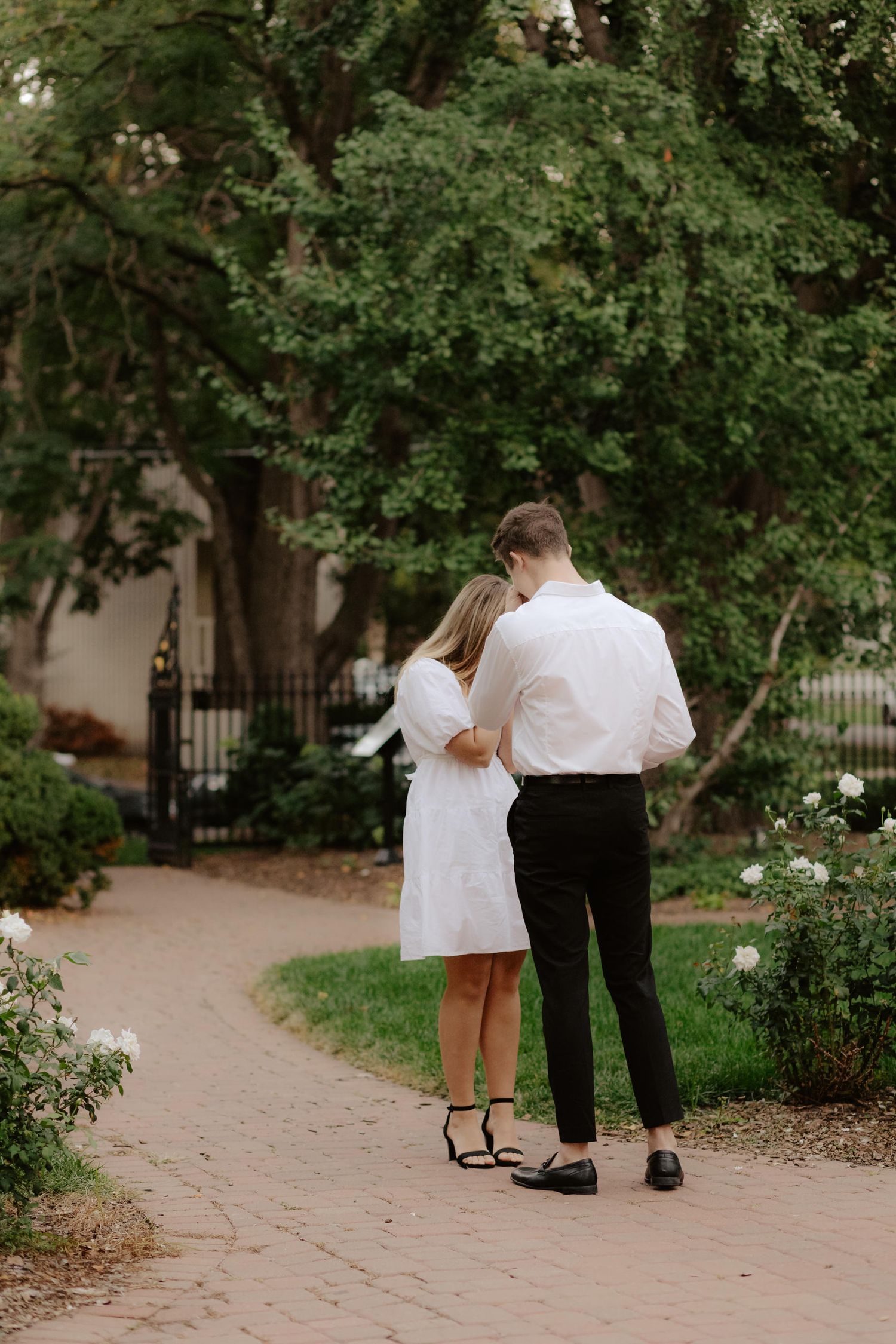 Romantic candlelight proposal at Hazel Abel Park in Lincoln, NE. The perfect intimate setting for a surprise engagement!