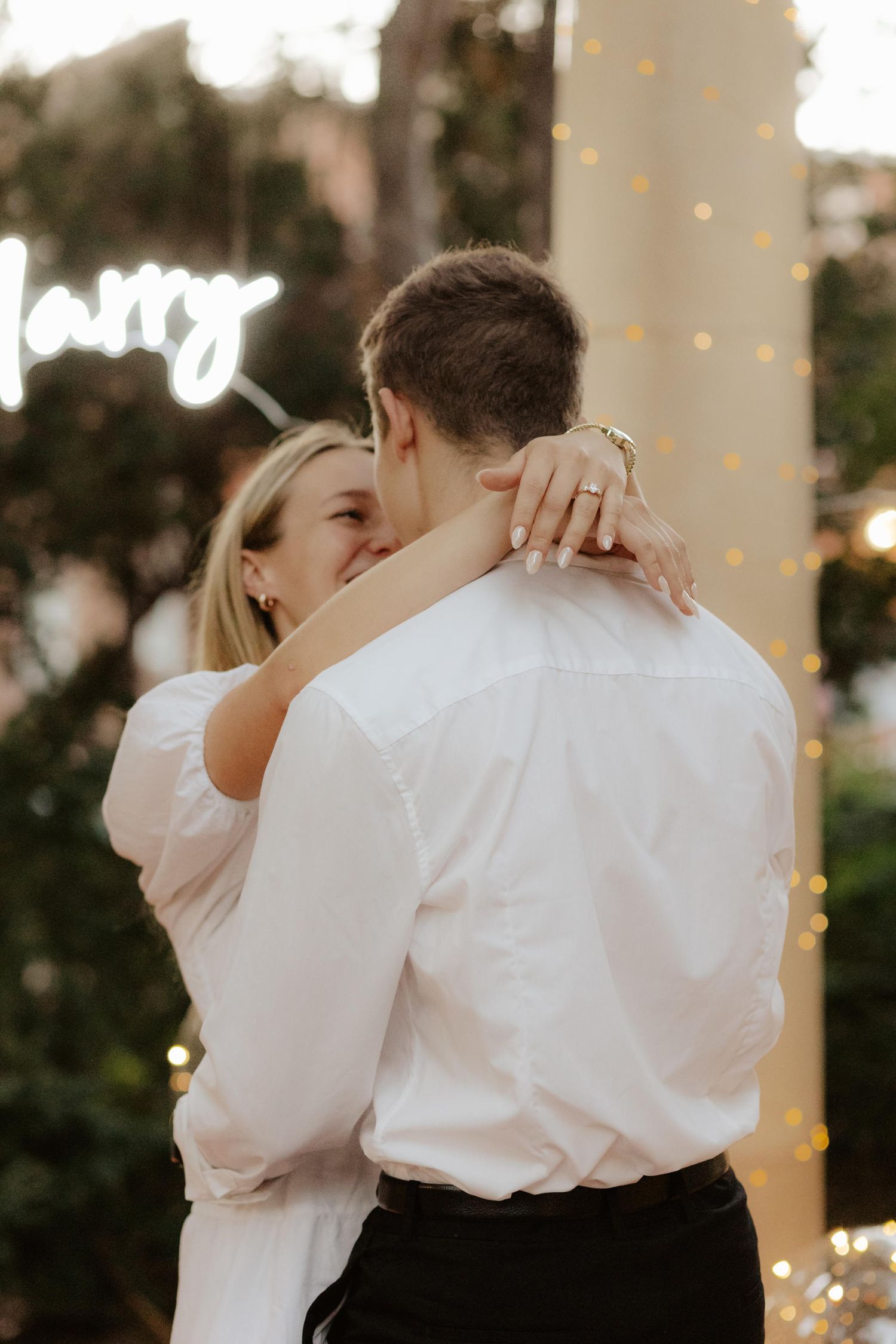 Romantic candlelight proposal at Hazel Abel Park in Lincoln, NE. The perfect intimate setting for a surprise engagement!