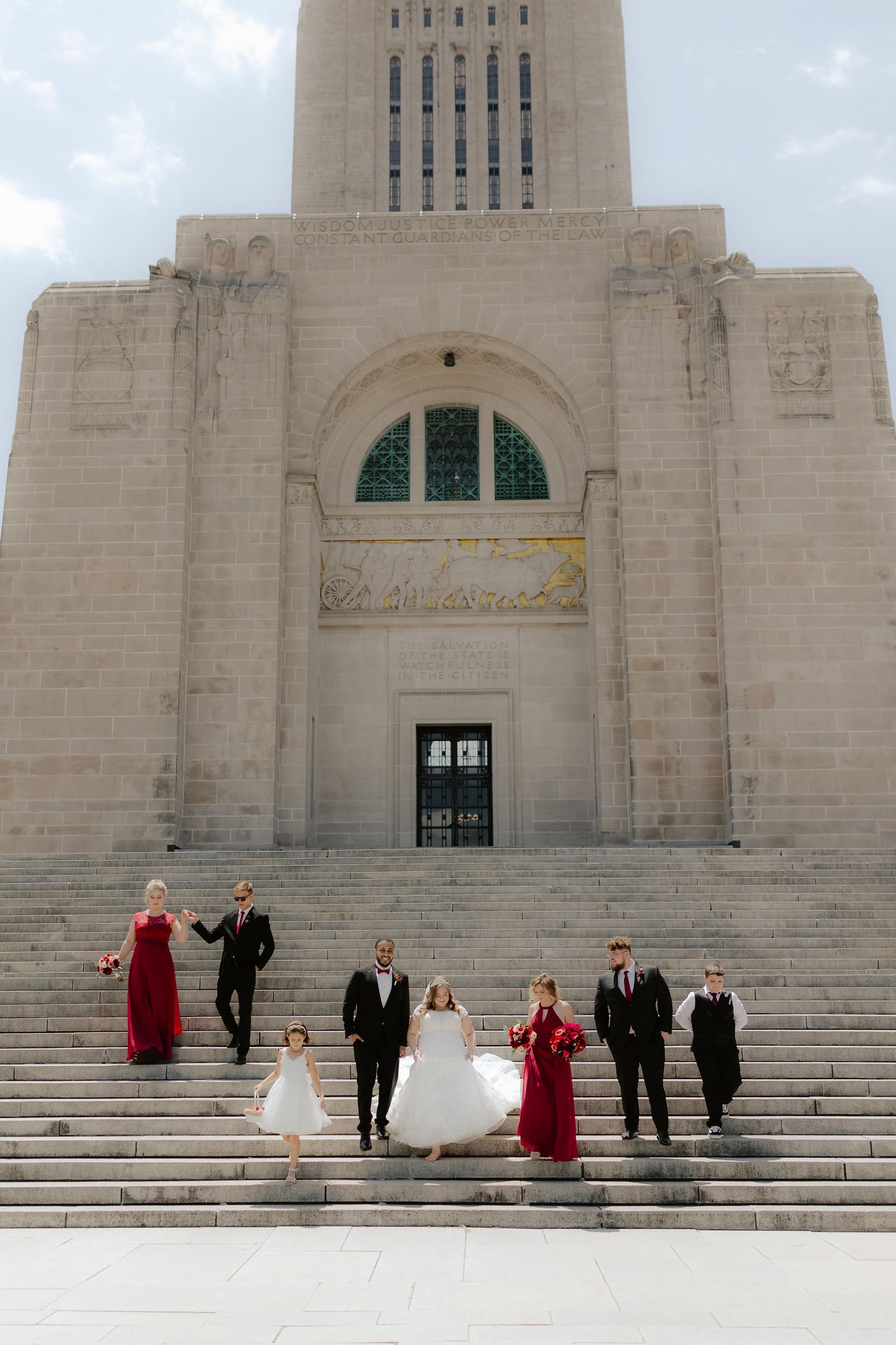nebraska state capitol, wedding at the nebraska state capitol, nebraska state capitol photos, wedding photos lincoln ne,