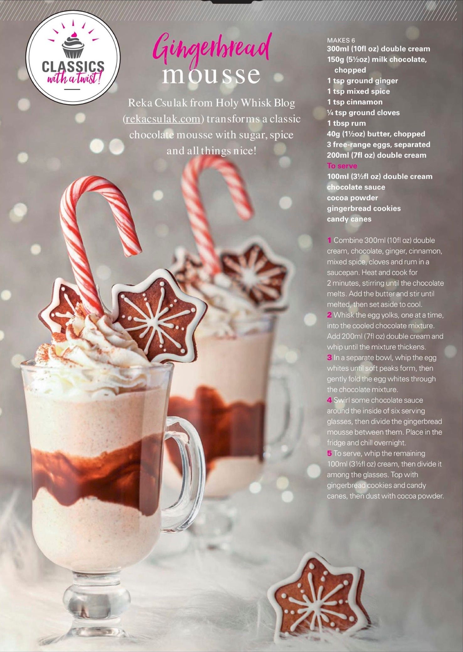 Bake & Decorate (November 2020) - Classics With A Twist - Gingerbread Mousse Recipe - Photo by © Reka Csulak Three Pod S