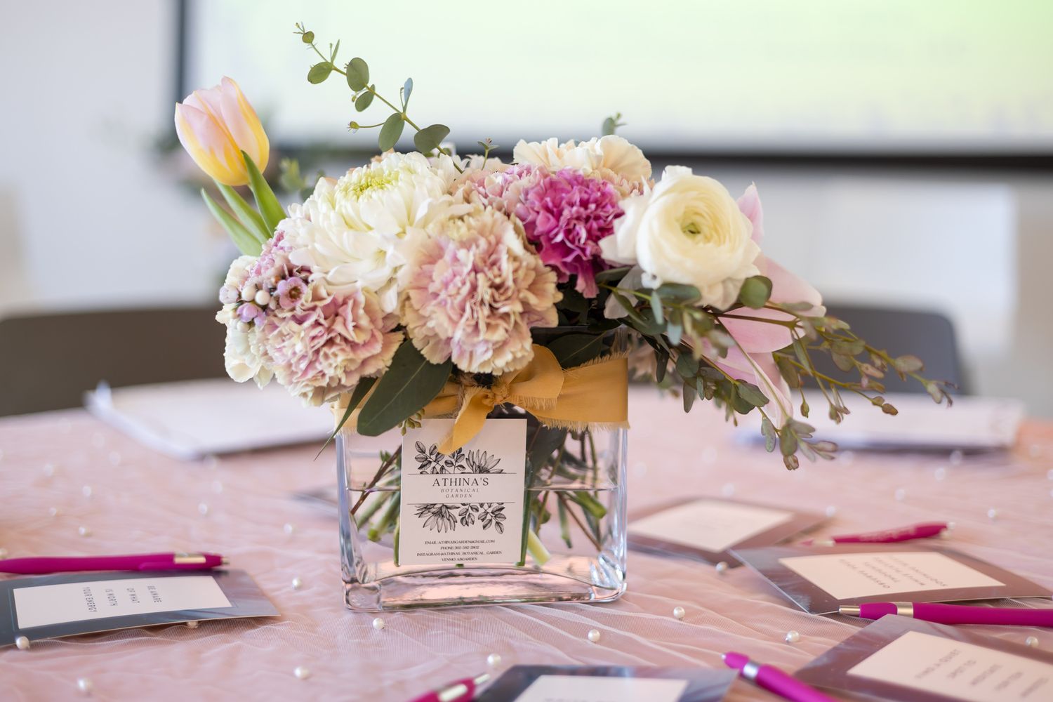 The Divine Pearl Collective women event photography in Edmonds, WA flower table decor by Athina's botanical Garden