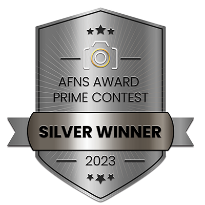 AFNS Award 2023 Silver Winner badge for outstanding photography.