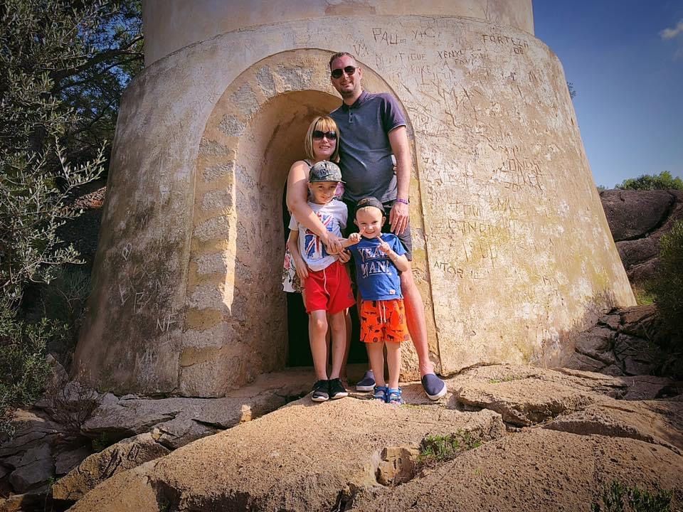 Candid family portrait whilst on holiday in Majorca, Spain.