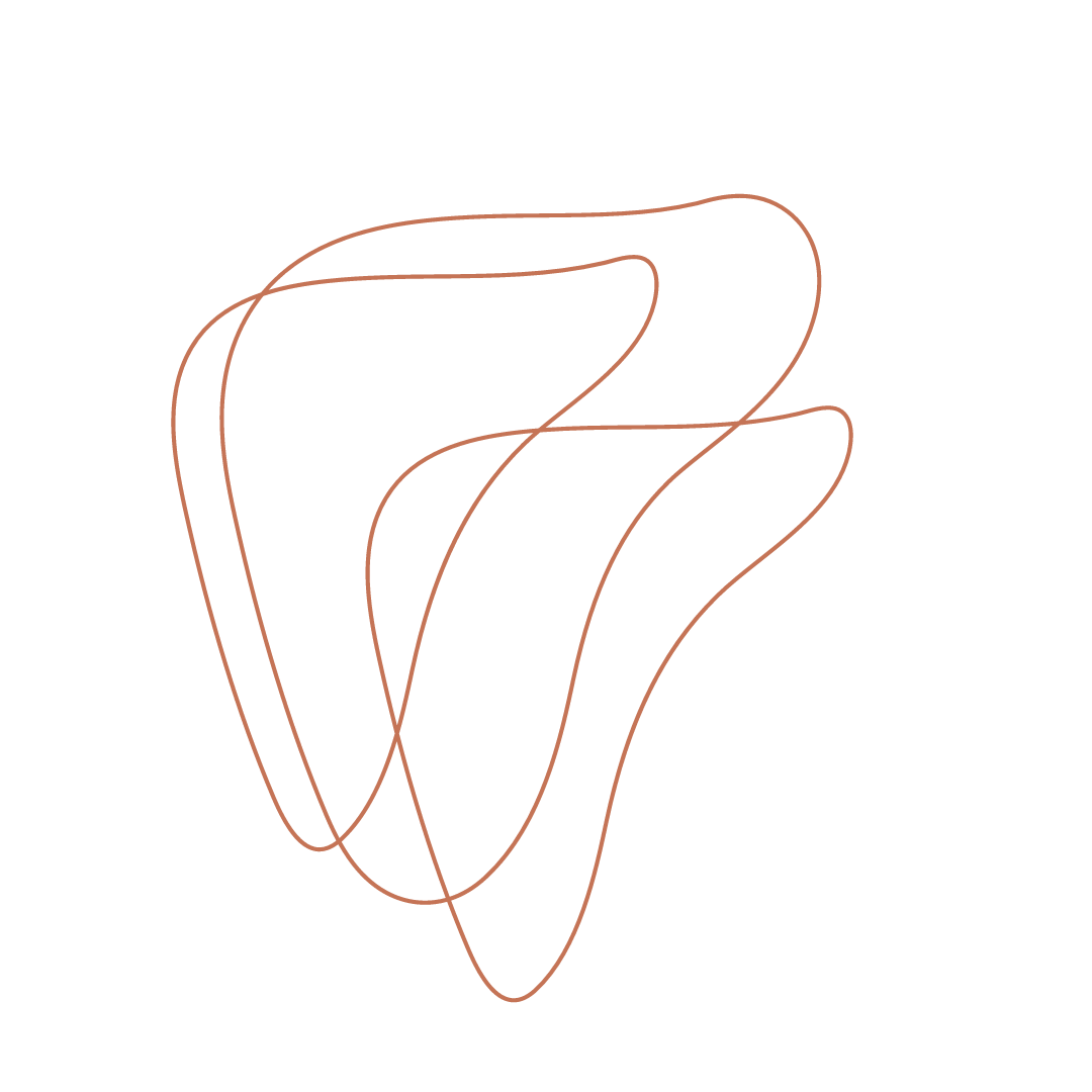 Simple red curved line drawings on white background.