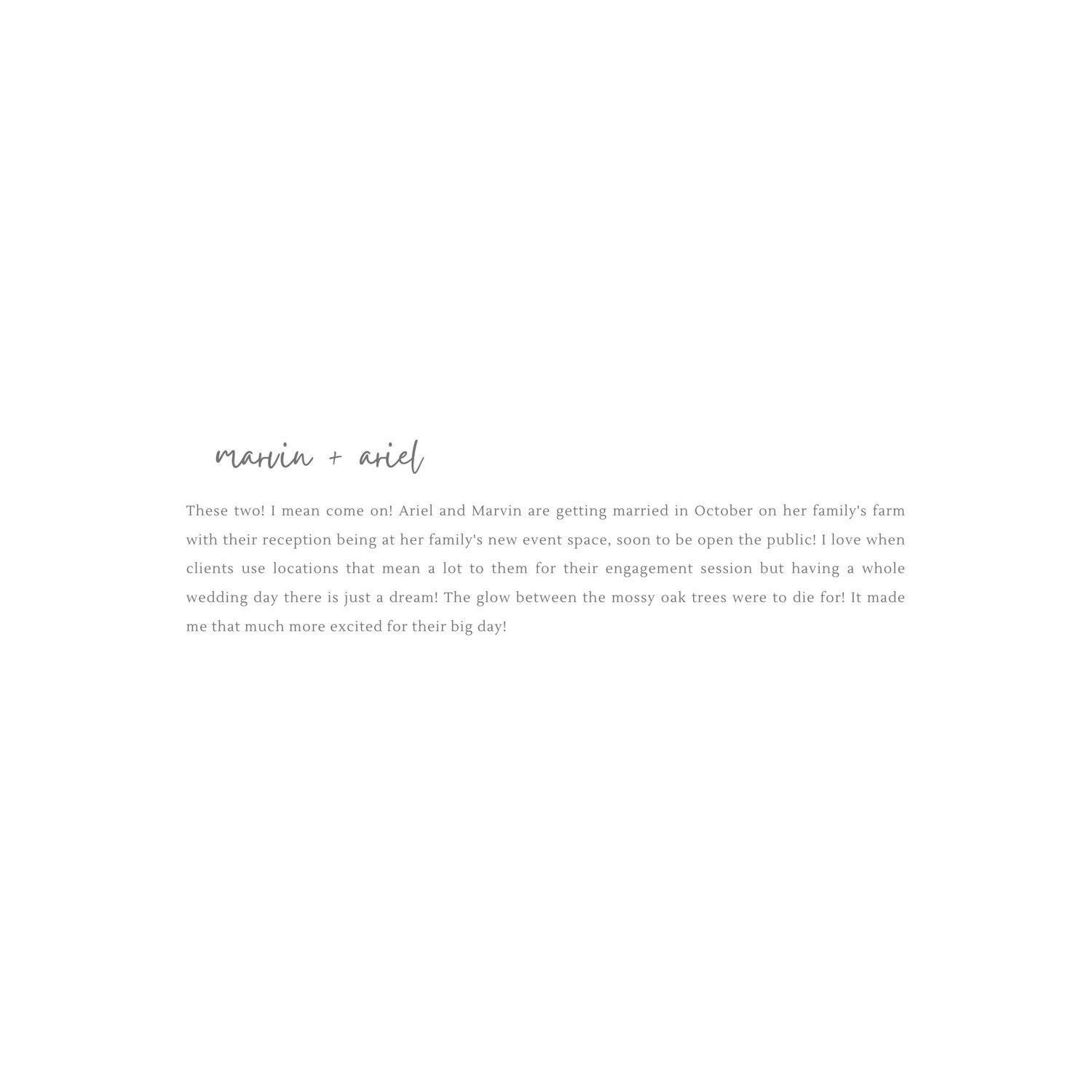 Brief response note written in light gray cursive text on white background.