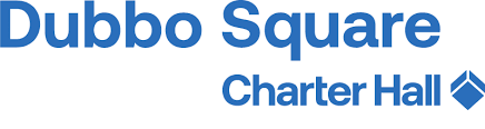 Dubbo Square Charter Hall logo in blue text on white background.