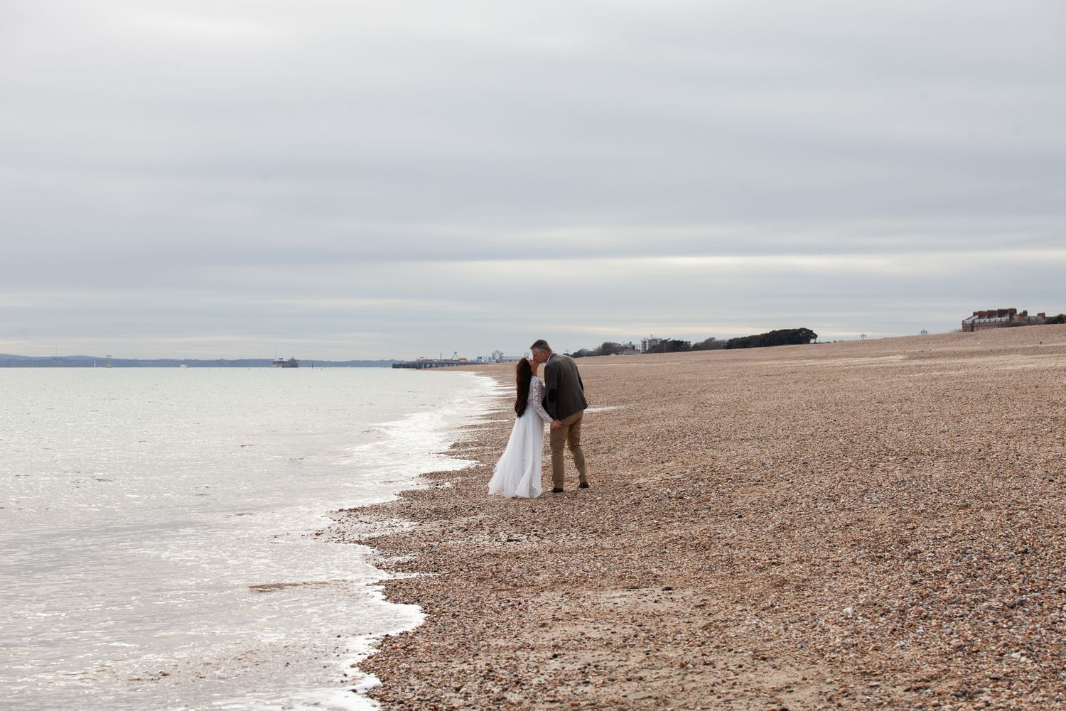 The couple's love shining through in their Gosport engagement photoshoot.