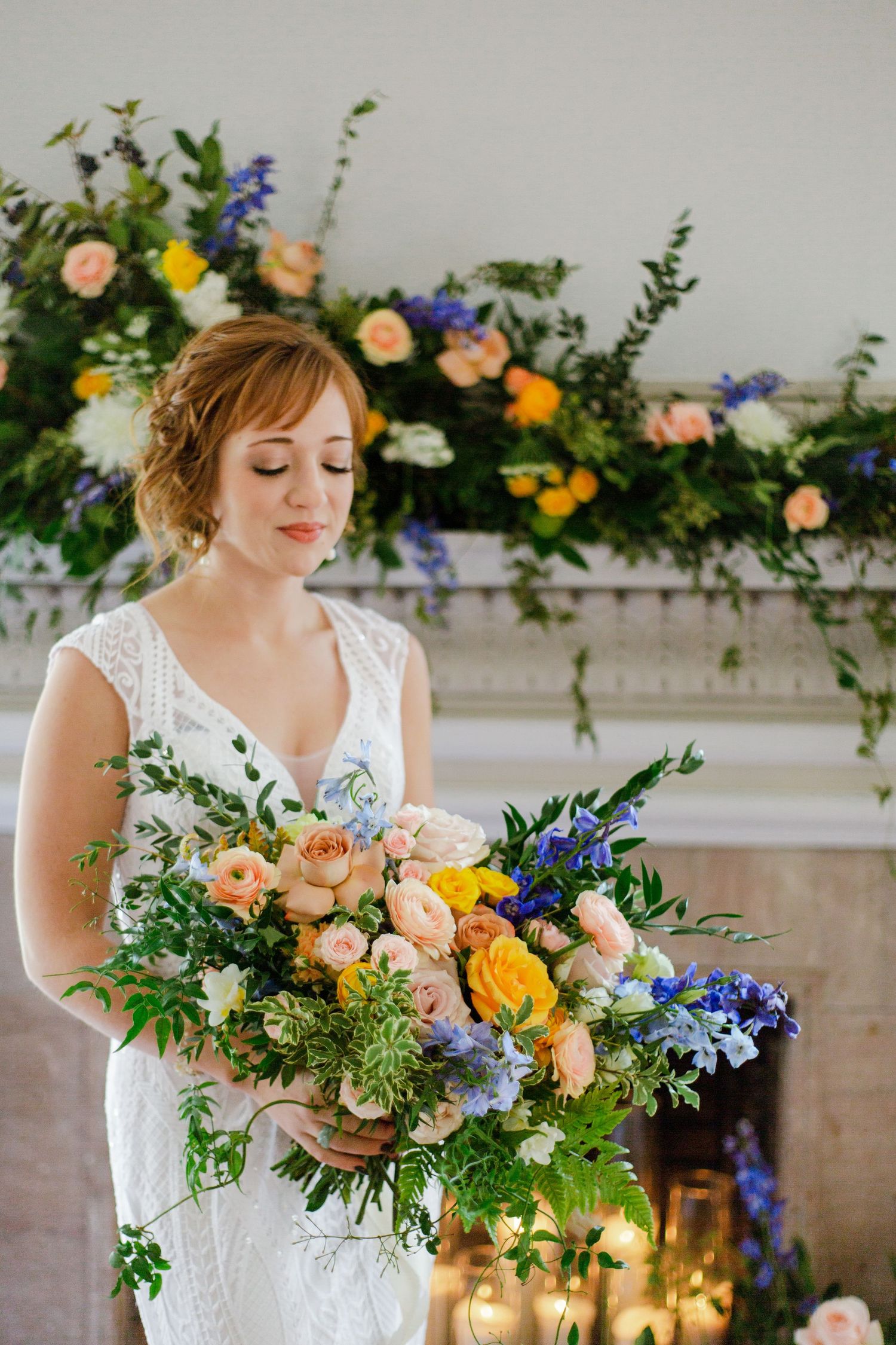 bright color wedding bouquet