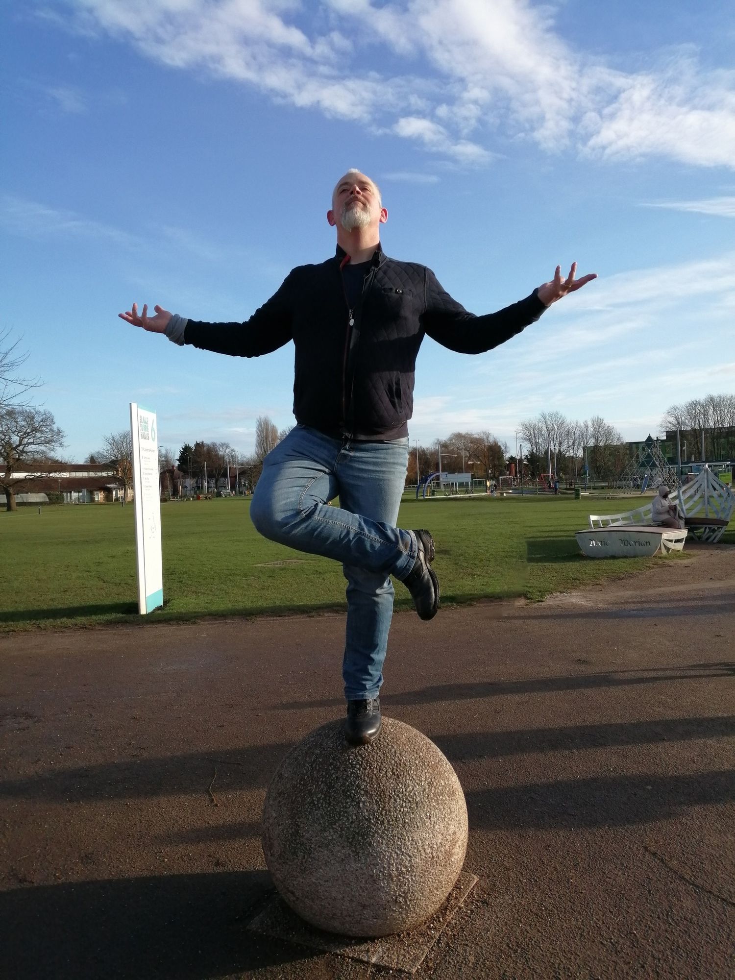 Your photographer doing his best impression of Aang - the last airbender.  Nottingham. Geek