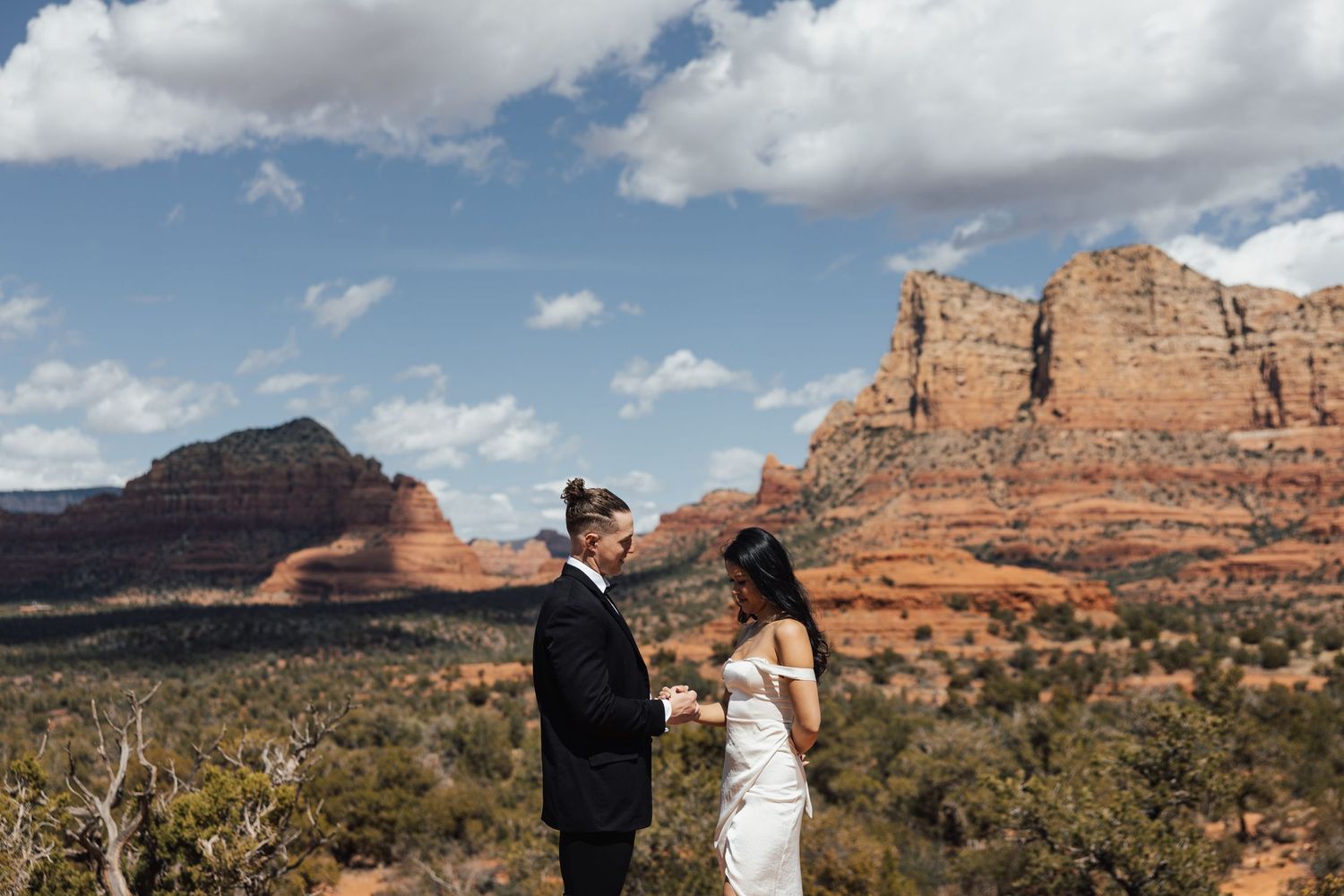 Wedding couple Sedona Handshake