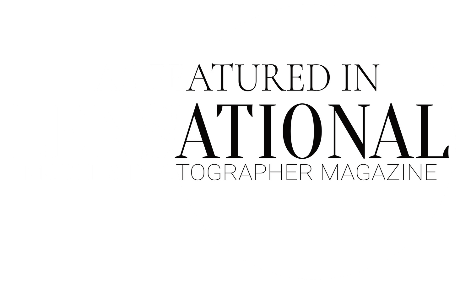 White circular badge for Lensational Model & Photographer Magazine on transparent background.